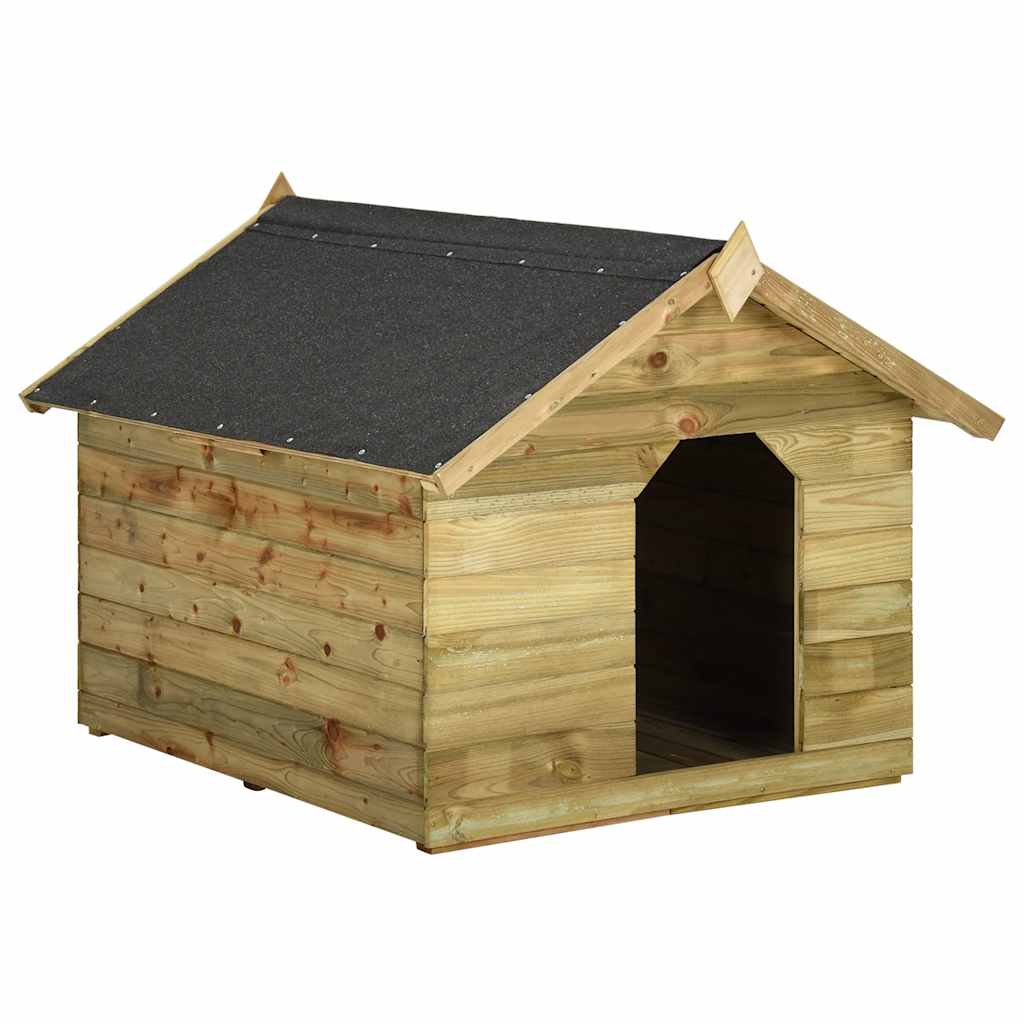 Casa de perro de jardín tejado abierto madera pino impregnada