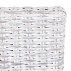Sillas de comedor 4 uds ratán Kubu y madera mango blanco