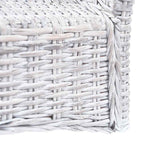 Sillas de comedor 4 uds ratán Kubu y madera mango blanco