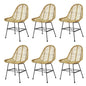 Dining Chairs 2 units natural rattan