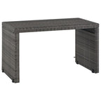 Set de comedor de jardín 3 pzs y cojines ratán sintético gris