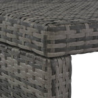 Set de comedor de jardín 3 pzs y cojines ratán sintético gris