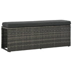 Set de comedor de jardín 3 pzs y cojines ratán sintético gris