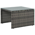 Set de salón para jardín 3 pzs y cojines ratán sintético gris