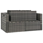 Set de salón para jardín 6 pzs y cojines ratán sintético gris