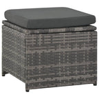 Set de salón para jardín 6 pzs y cojines ratán sintético gris