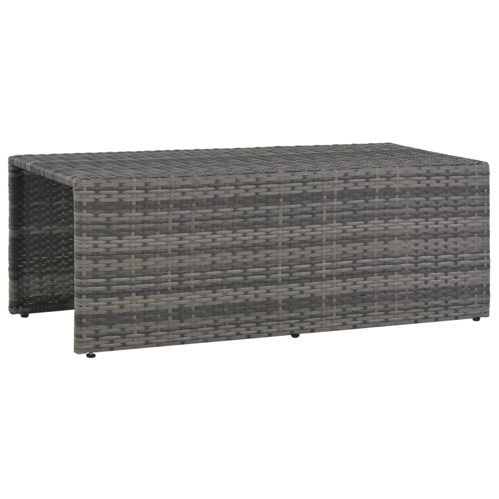Set de salón para jardín 6 pzs y cojines ratán sintético gris
