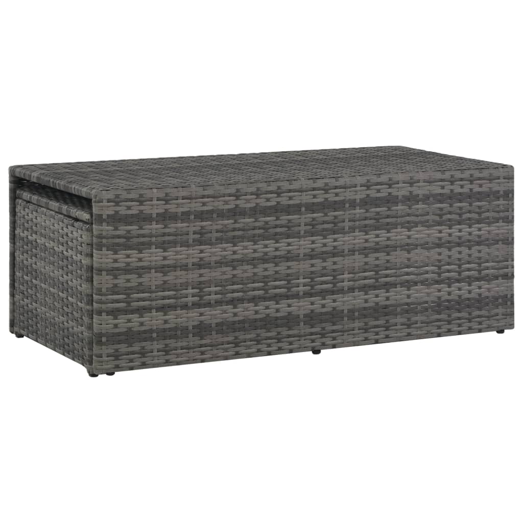 Set de salón para jardín 6 pzs y cojines ratán sintético gris