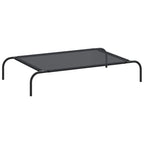 Cama de perro elevada negra textilene L