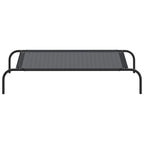 Cama de perro elevada negra textilene L