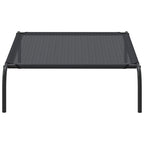 Cama de perro elevada negra textilene L