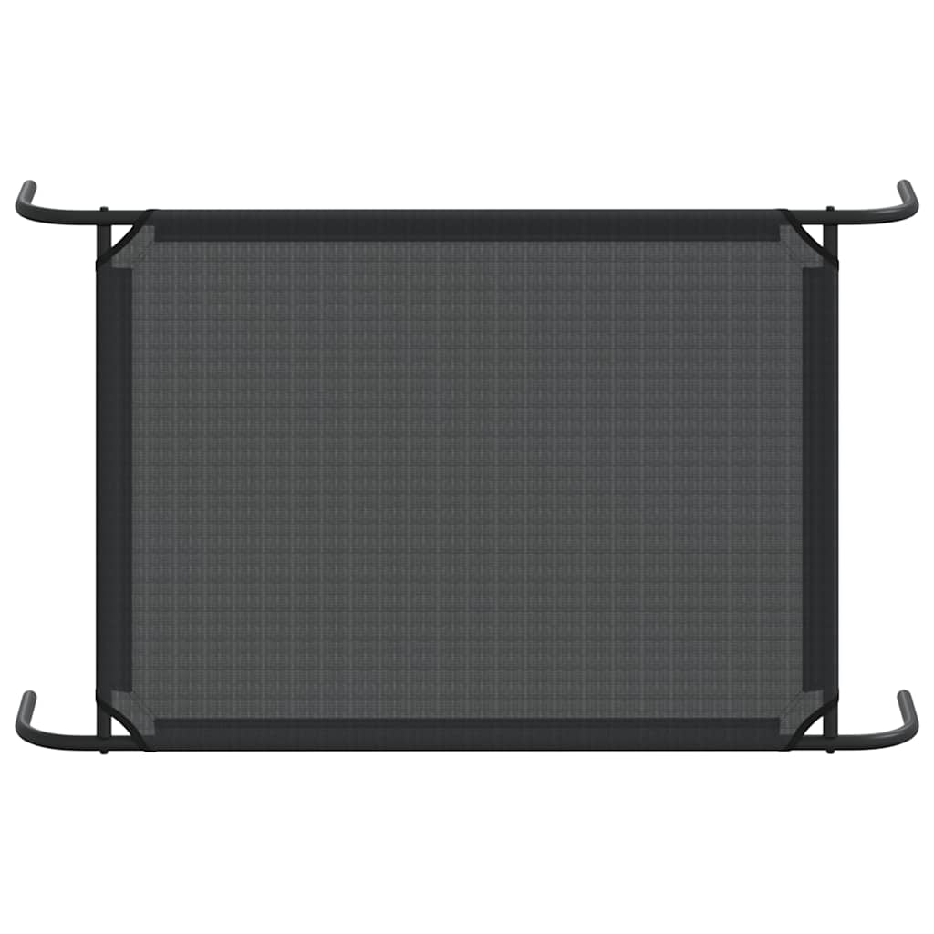 Cama de perro elevada negra textilene L
