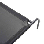 Cama de perro elevada negra textilene L