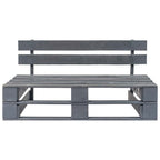 Banco de palés para jardín madera gris
