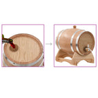 Barril de vino con grifo madera roble macizo 6 L