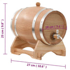 Barril de vino con grifo madera roble macizo 6 L