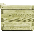 Banco de jardín con jardineras de madera de pino impregnada