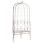 Banco de jardim em metal branco envelhecido 104 cm