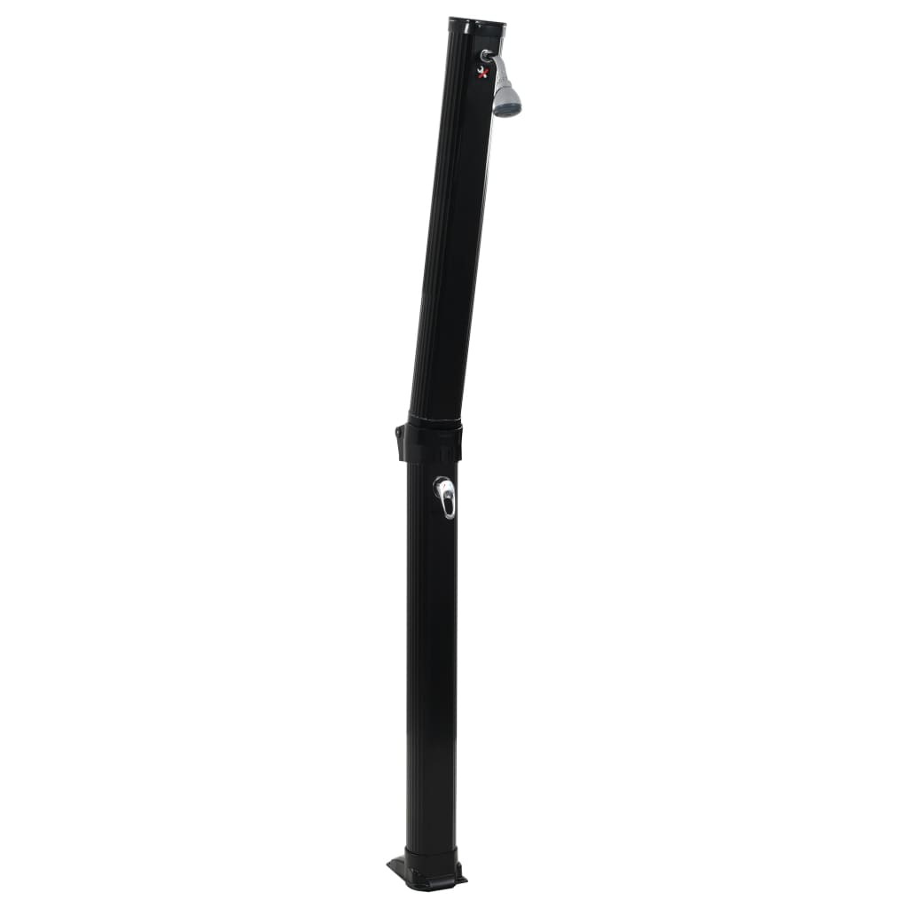 Ducha solar plegable negra 214 cm 23 L