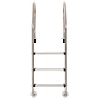 Escalera de piscina 3 peldaños acero inoxidable 304 120 cm