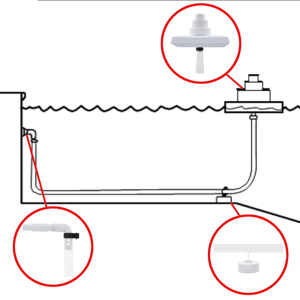 Fuente griega para piscina 13 piezas blanca