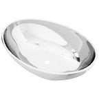 Lavabo de cerámica plateado 40x33x13,5 cm