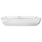 Lavabo 71x38x13,5 cm cerámica plateado