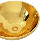 Lavabo 32,5x14 cm cerámica dorado