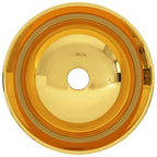 Lavabo 28x10 cm cerámica dorado
