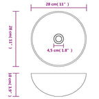 Lavabo 28x10 cm cerámica dorado