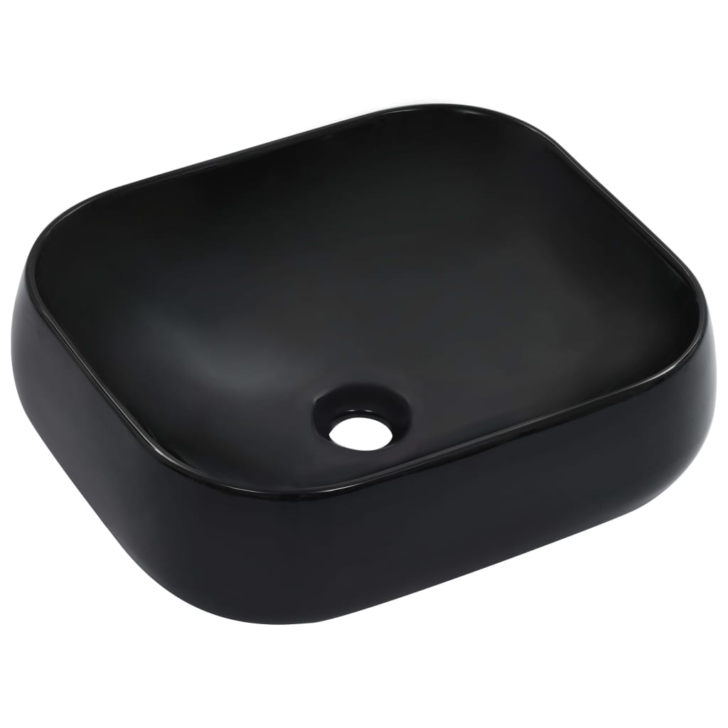 Lavabo 40x30x13 cm cerámica negro