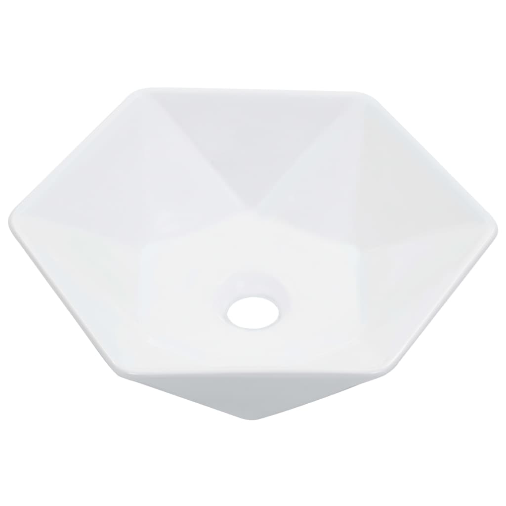 Lavabo 41x36,5x12 cm cerámica blanco