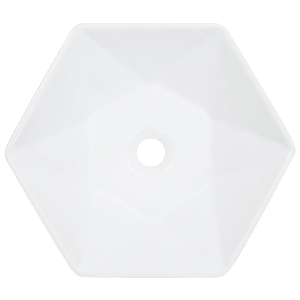 Lavabo 41x36,5x12 cm cerámica blanco
