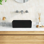 Lavabo 40x30x13 cm cerámica negro