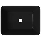 Lavabo 40x30x13 cm cerámica negro