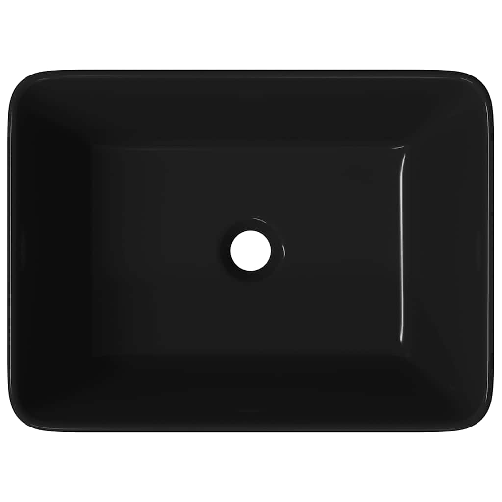 Lavabo 40x30x13 cm cerámica negro
