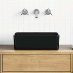 Lavabo 40x30x13 cm cerámica negro