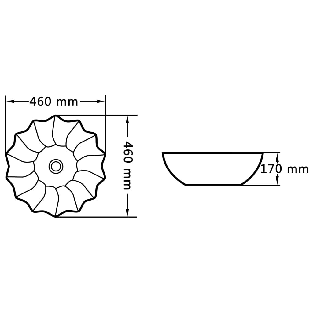 Lavabo 46x17 cm cerámica blanco