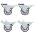 Ruedas giratorias agujero pasador y frenos dobles 4 uds 50 mm