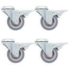Ruedas giratorias agujero pasador y frenos dobles 4 uds 50 mm