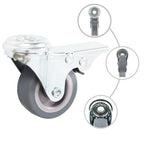 Ruedas giratorias agujero pasador y frenos dobles 4 uds 50 mm