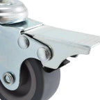 Ruedas giratorias agujero pasador y frenos dobles 4 uds 50 mm