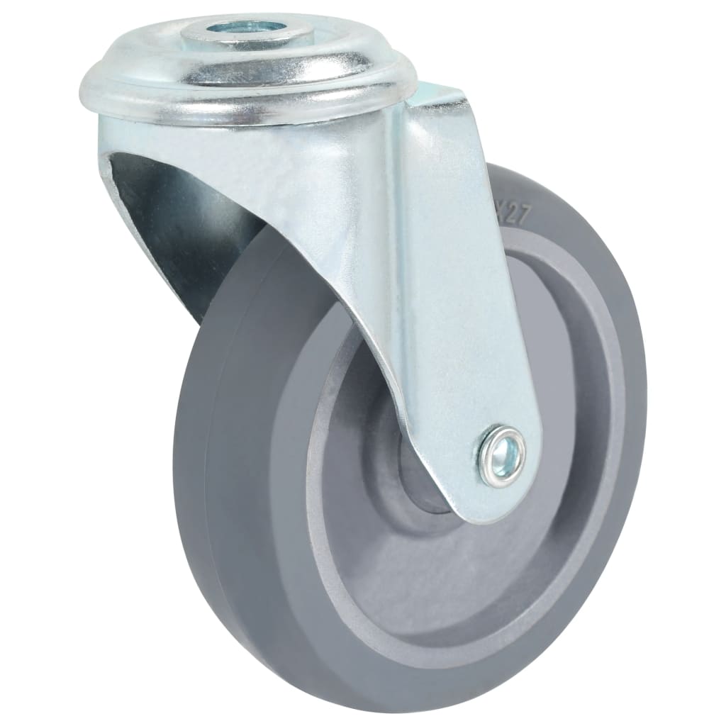 Ruedas giratorias con agujero pasador 4 unidades 100 mm