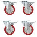 Ruedas giratorias con frenos dobles 4 unidades 100 mm