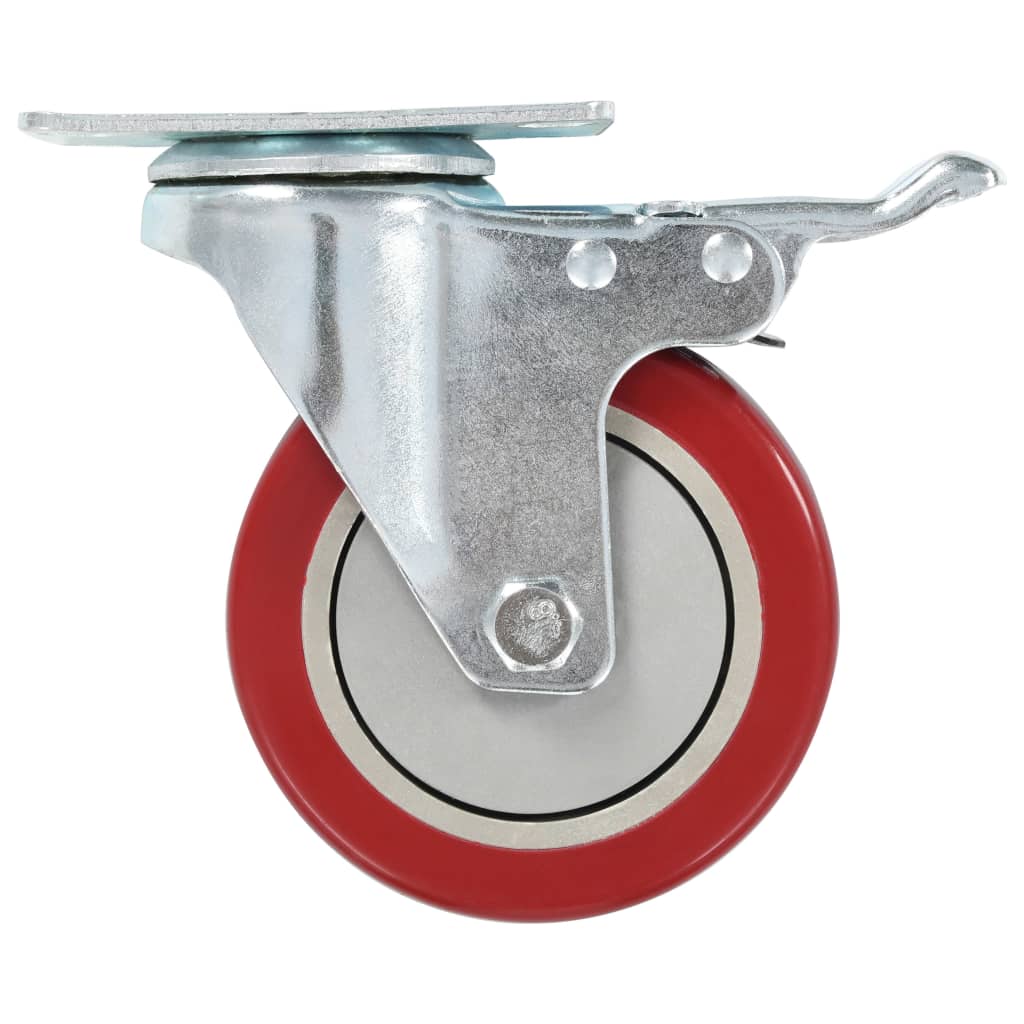 Ruedas giratorias con frenos dobles 4 unidades 100 mm