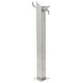 Columna de agua de jardín acero inoxidable cuadrada 95 cm
