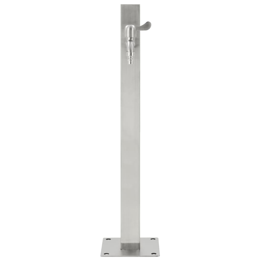 Columna de agua de jardín acero inoxidable cuadrada 65 cm