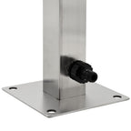 Columna de agua de jardín acero inoxidable cuadrada 65 cm