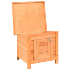 Caseta para gatos madera maciza de pino y abeto 50x46x43,5 cm
