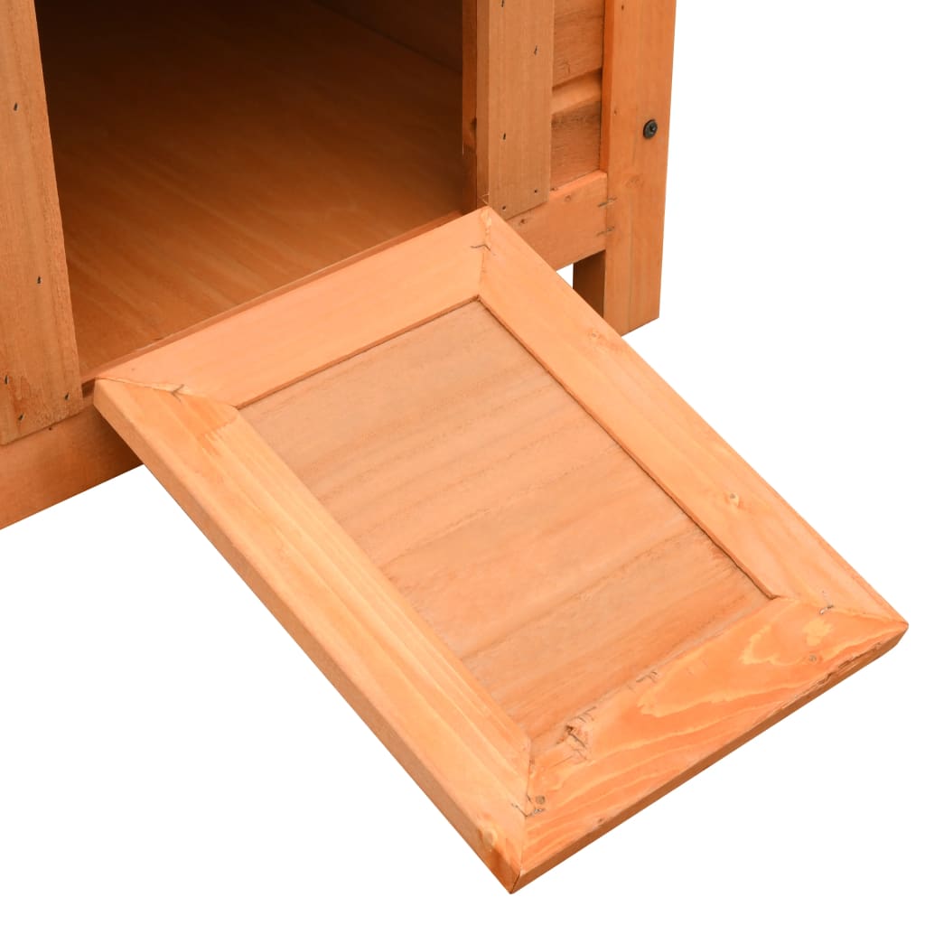 Caseta para gatos madera maciza de pino y abeto 50x46x43,5 cm